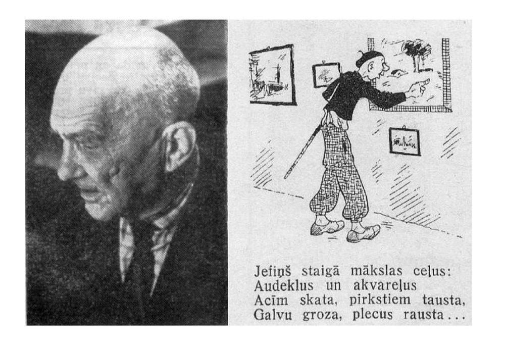 Jānis Dreslers 1966. gadā un viņa Jefiņš.