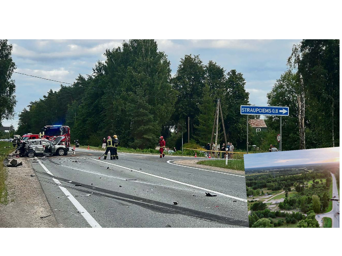 Pēc neoficiālas informācijas, vieglās automašīnas vadītājs bija gatavojies veikt kreiso pagriezienu uz Straupciemu, kravas auto iebraucis folksvāgenam aizmugurē un ietriecis to pretējā joslā. Tur tas sadūries ar mersedesu. Folksvāgens iestumts atpakaļ joslā, bet mersedess iebraucis pretējās ceļa puses grāvī.