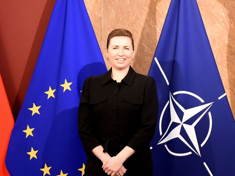 Dānijas premjerministre Mete Frederiksena.