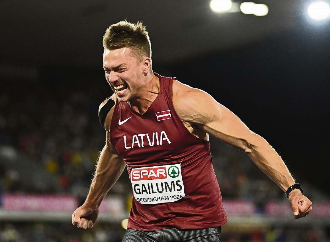 Patrika Gailuma reakcija, saprotot, ka ir izcīnīta Eiropas čempionāta bronzas medaļa. 