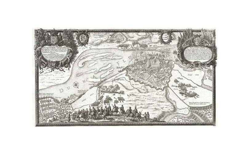 Rīgas aplenkums 17. gs. gravīrā.
