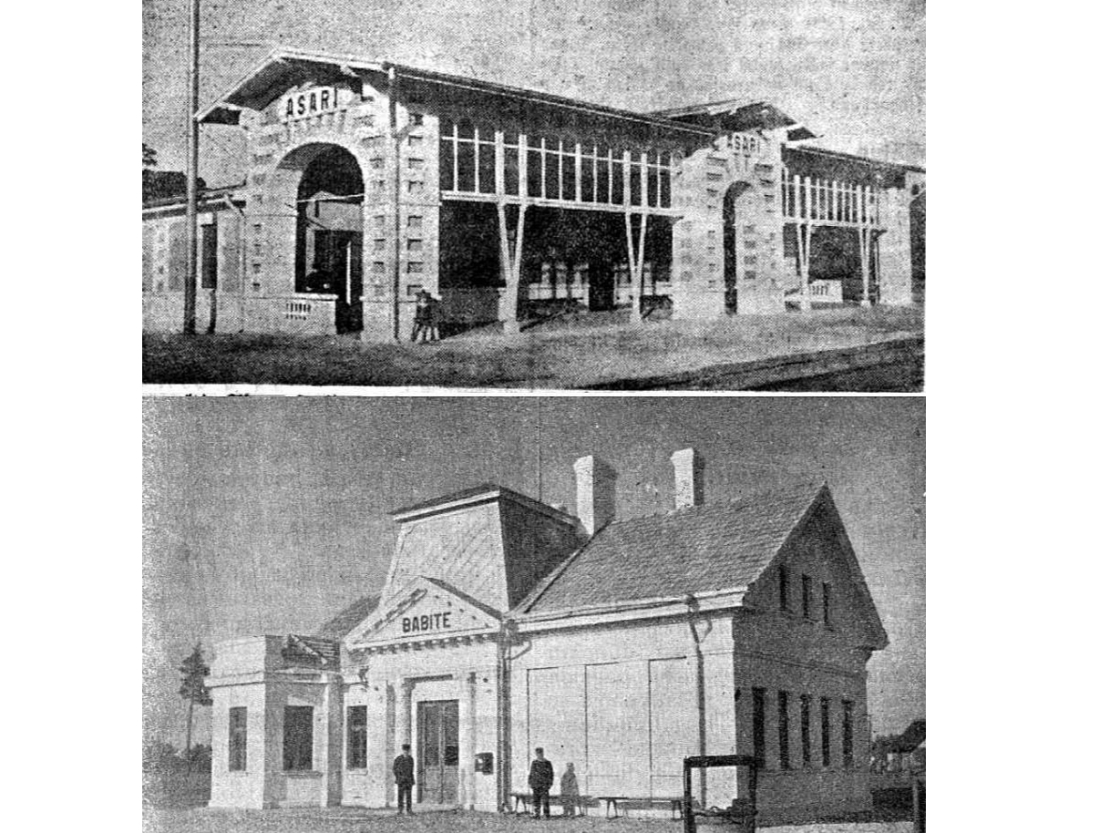 Asaru un Babītes stacijas 1926. gadā.