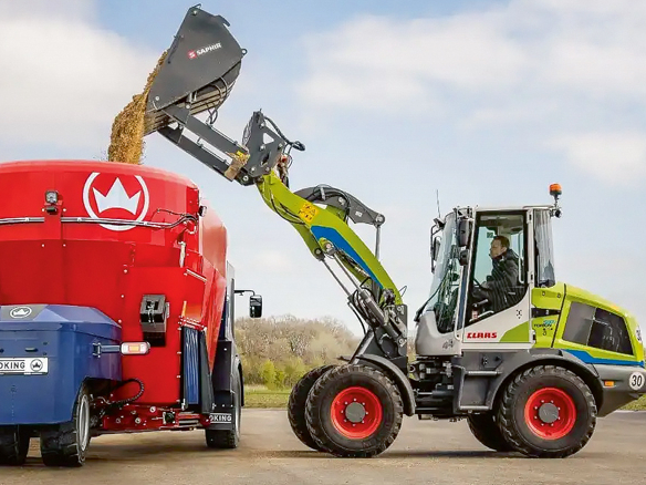 'Claas Torion 537e Sinus' elektriskais iekrāvējs.