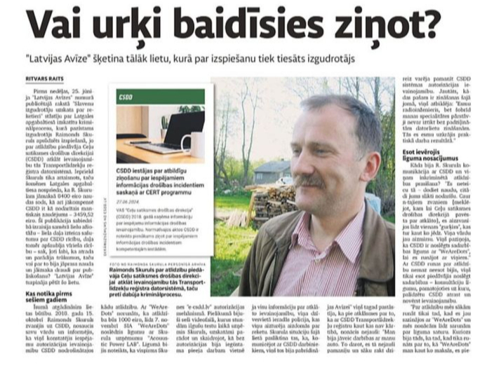 Viena no "Latvijas Avīzes" publikācijām par Raimonda Skurula lietu 2024. gada 2. jūlijā.