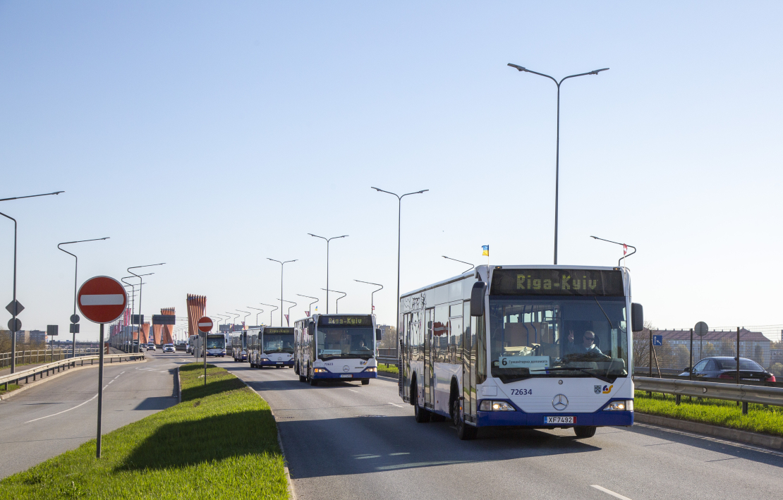 SIA "Rīgas satiksme" Ukrainai dāvinātie autobusi 2022. gadā.