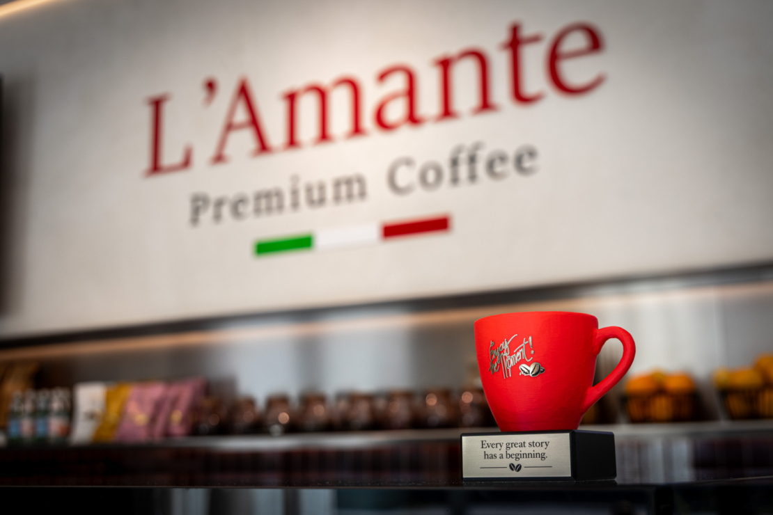"L’Amante Premium Coffee" kafejnīca Rīgā.