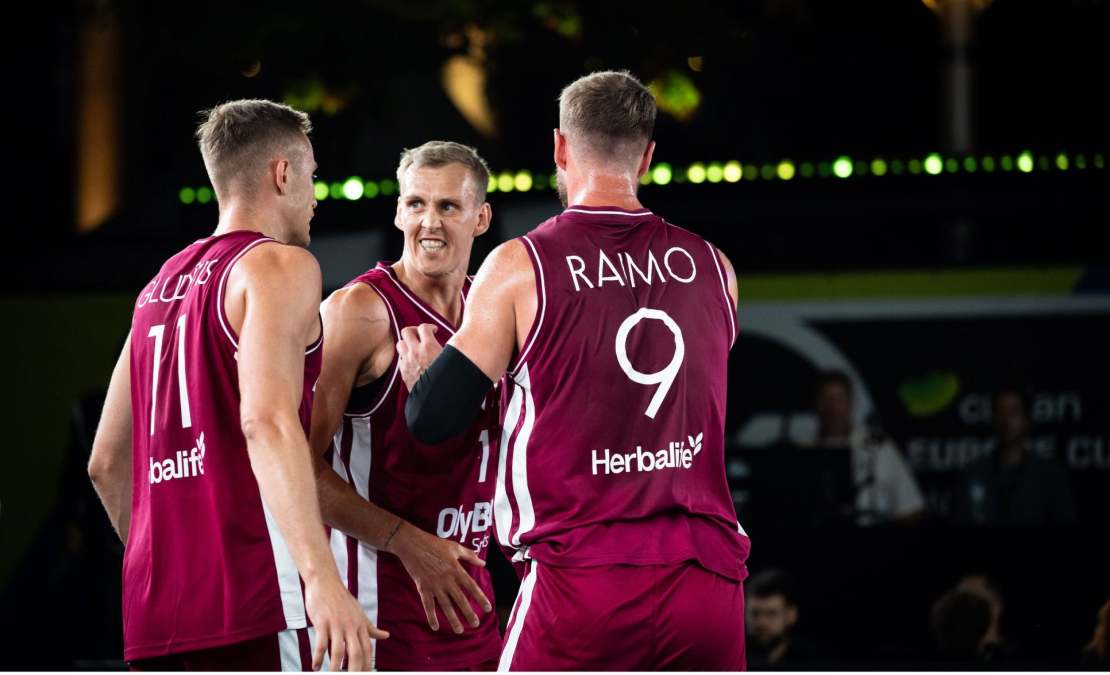 Latvijas 3x3 basketbolisti.
