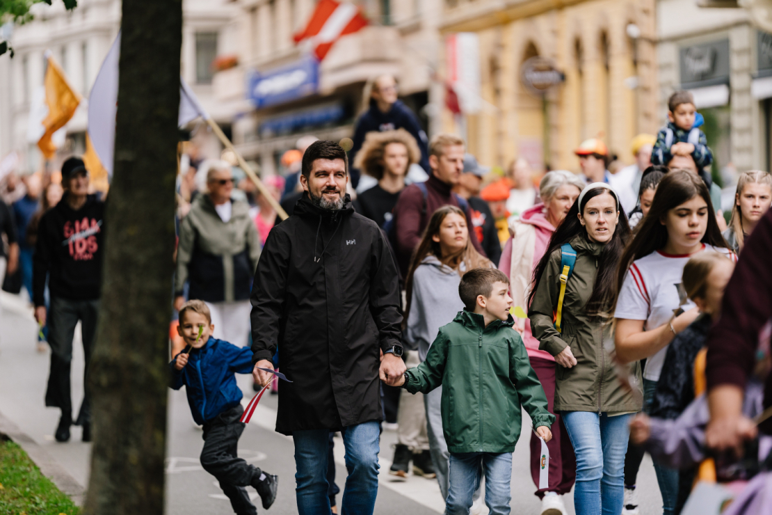 Tēva dienas gājiens un festivāls Rīgā.