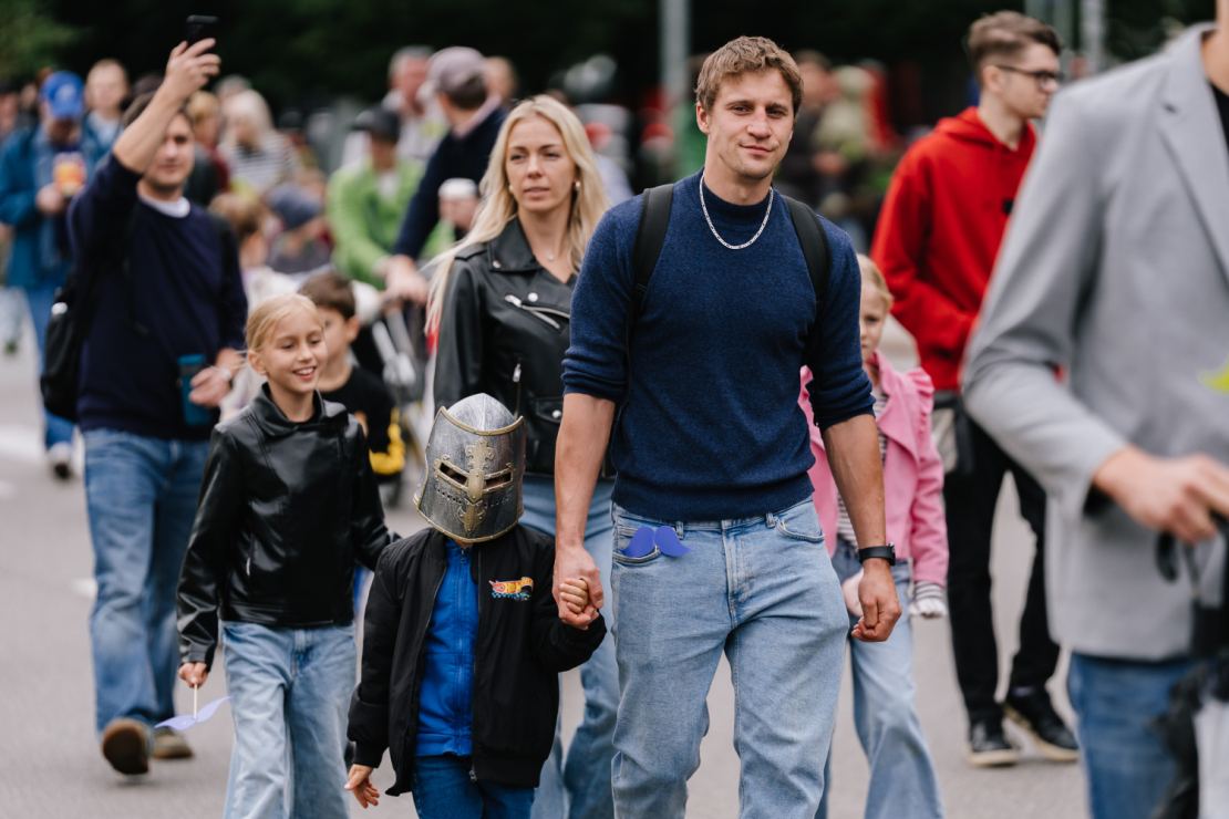 Tēva dienas gājiens un festivāls Rīgā.