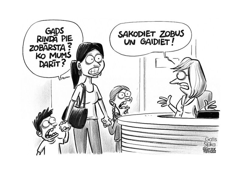 Zīmē Gatis Šļūka. Sakodiet zobus un gaidiet!