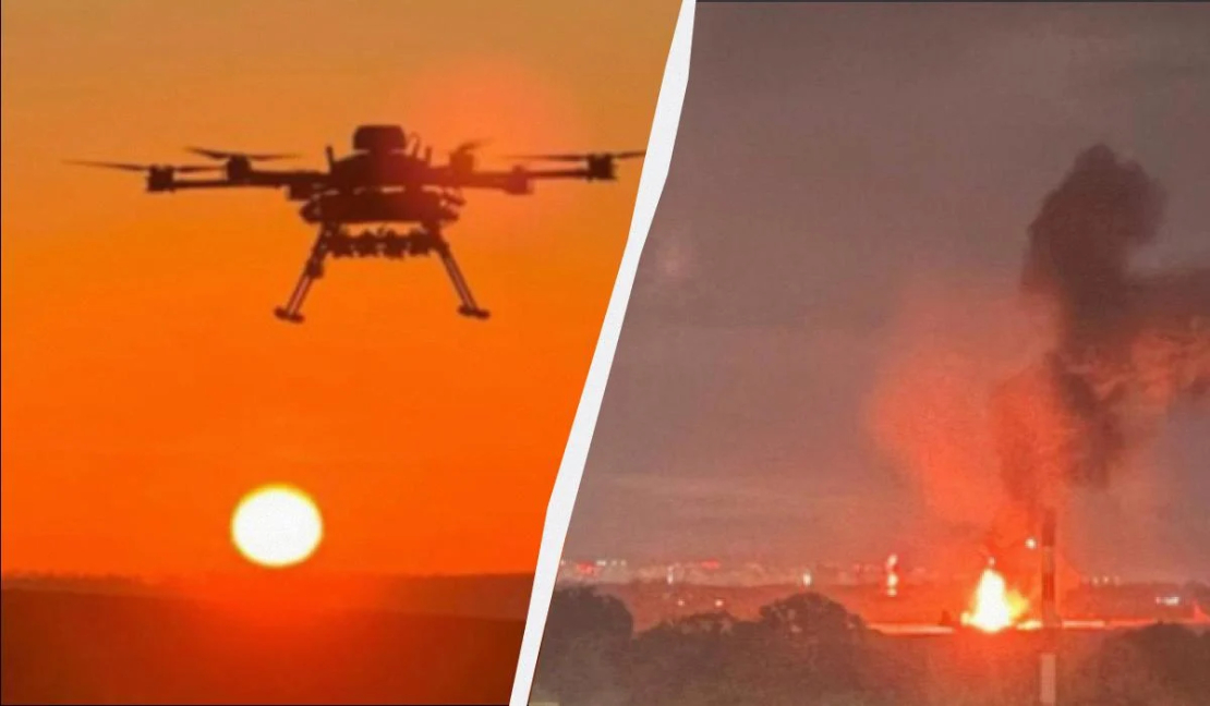 Ukraiņu dronu uzbrukums Rostovā.
