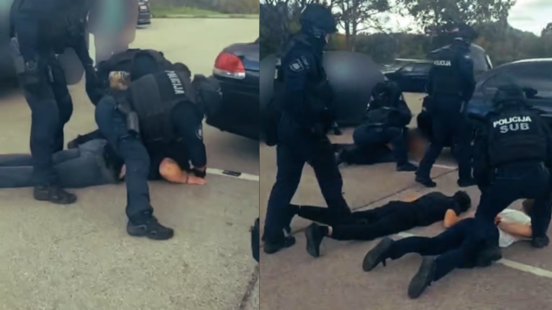 Policija aiztur organizētu bandu.