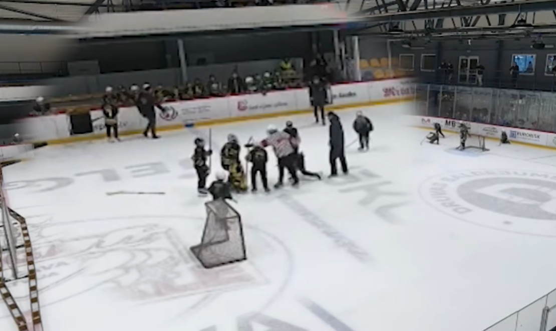 Latvijas jaunatnes čempionāta U11 vecuma grupas mačs starp Tukuma un "Hockey Planet" komandām.