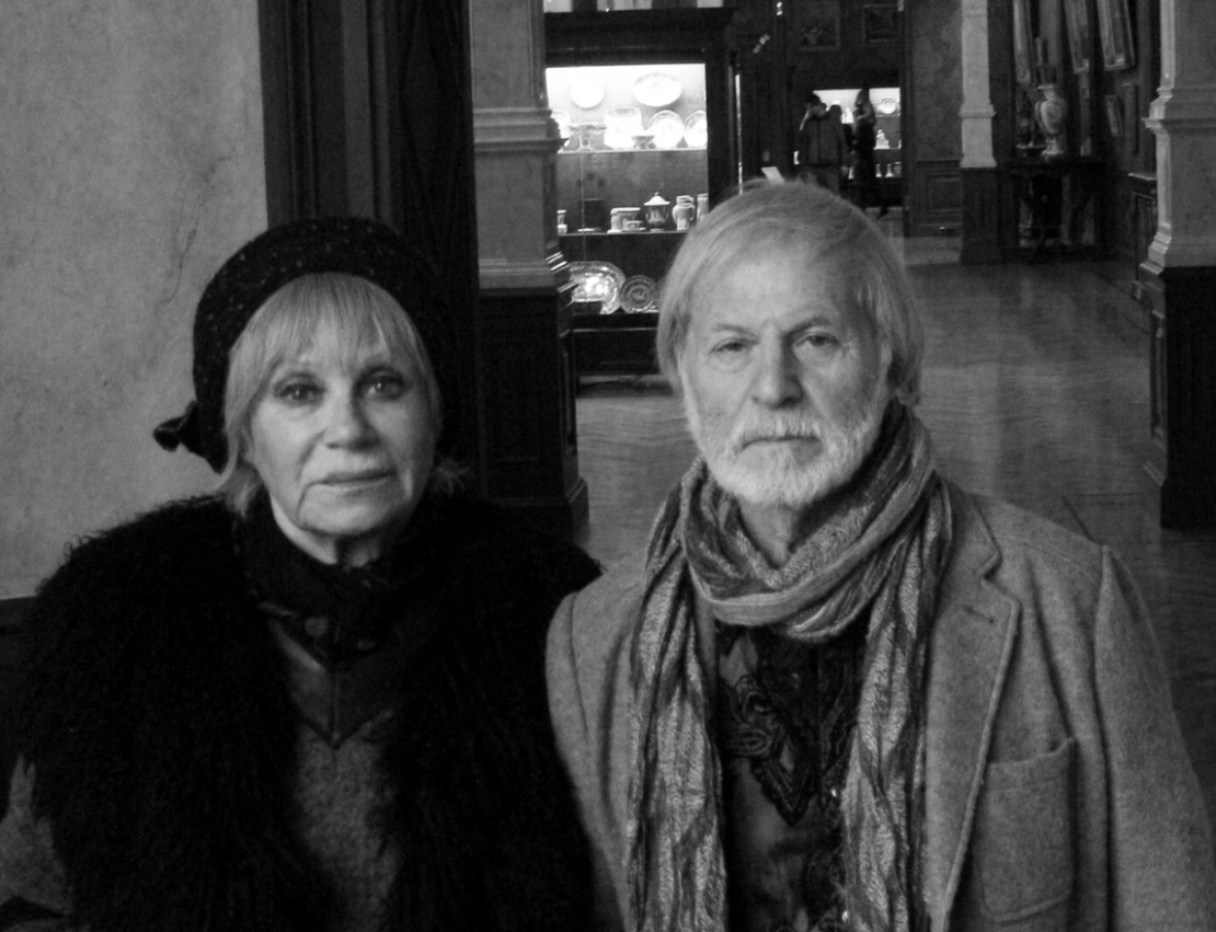 Semjons Šegelmans un Jūlija Agranova-Šegelmans Rīgā.
