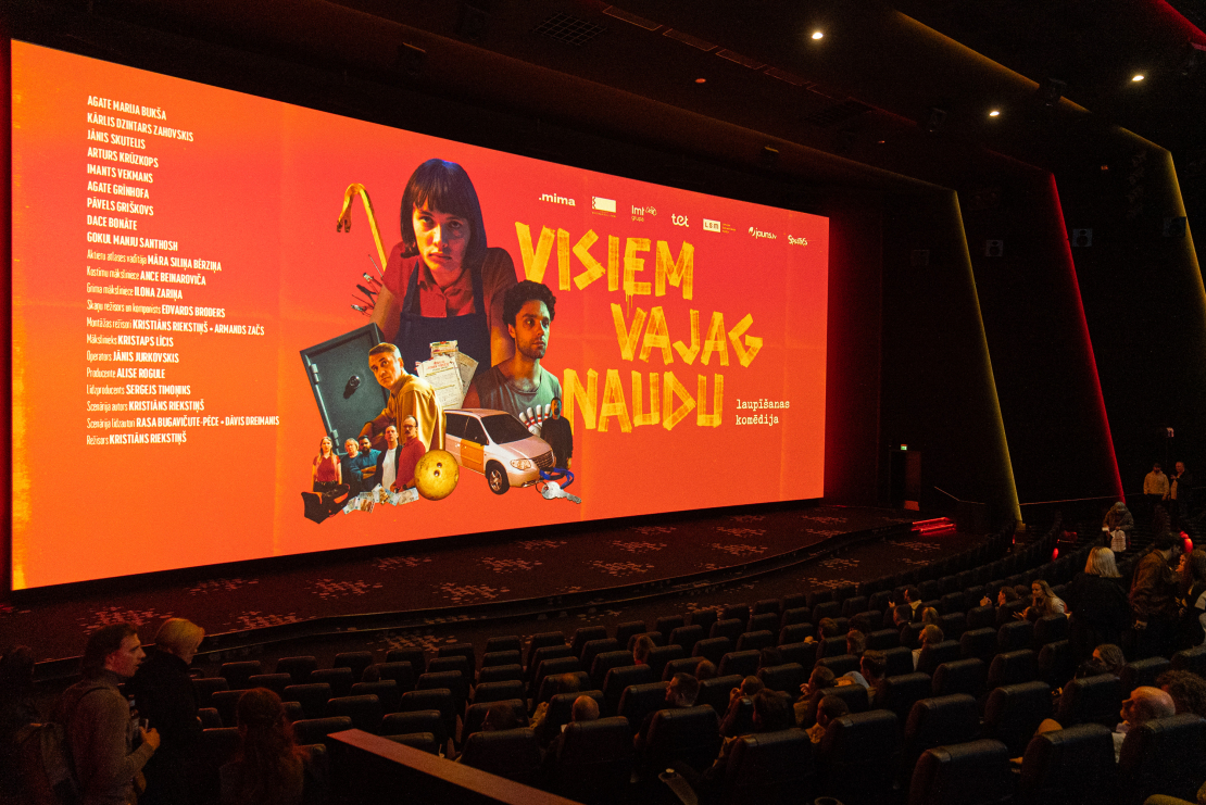 Filmas "Visiem vajag naudu" pirmizrāde kinoteātrī "Forum Cinemas" Rīgā.