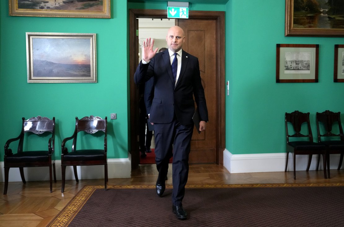 Andris Kulbergs tiekoties ar Valsts prezidentu.