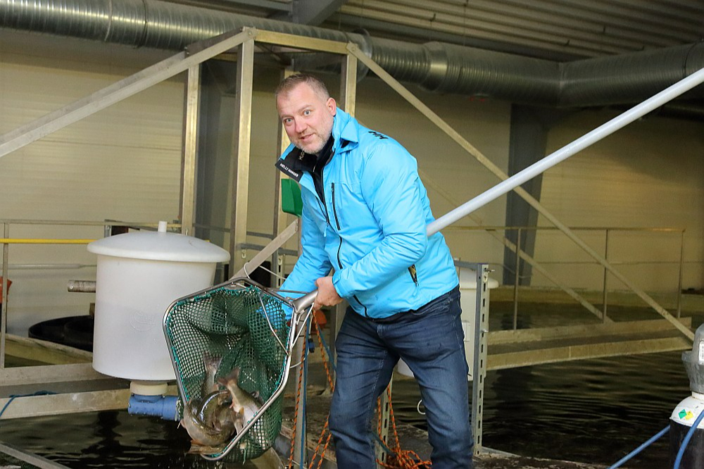 "Pārstrādes ceha ražošanas jauda būs līdz trīs tūkst. tonnu gatavās produkcijas gadā. Tajā taps dažādi gardumi – karsti un auksti kūpinātas palijas, kā arī zivju "jerky" – vītinātas uzkodas, kas šobrīd pasaulē ir ļoti pieprasītas," stāsta uzņēmuma "Blue Circle" līdzīpašnieks un vadītājs, zīmola "Zivis uz ledus" radītājs Lauris Apsis.