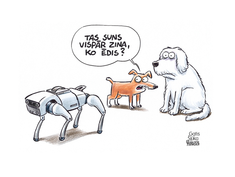 Zīmē Gatis Šļūka. Tas suns vispār zina, ko ēdis?