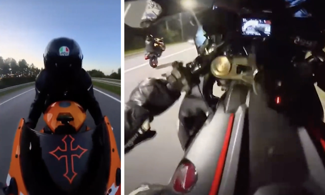 Divi motociklisti riskē ar drošību sociālo tīklu satura dēļ.