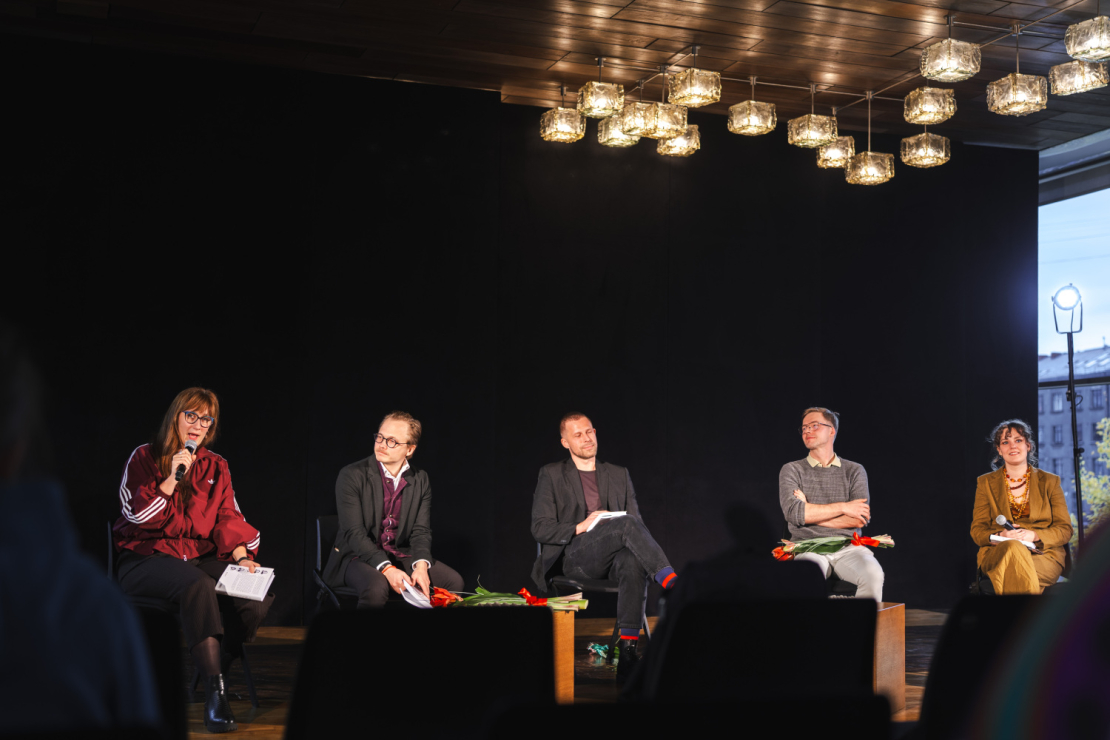 Laikmetīgās latviešu dramaturģijas krājuma "5* dramaturģija" atvēršanas svētki Dailes teātrī.