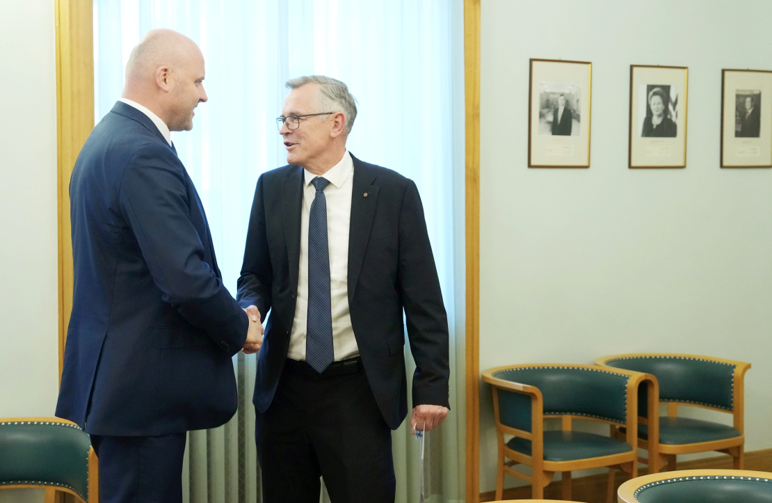 Andris Kulbergs, Ainars Latkovskis. Jaunās valdības veidošanas sarunas.