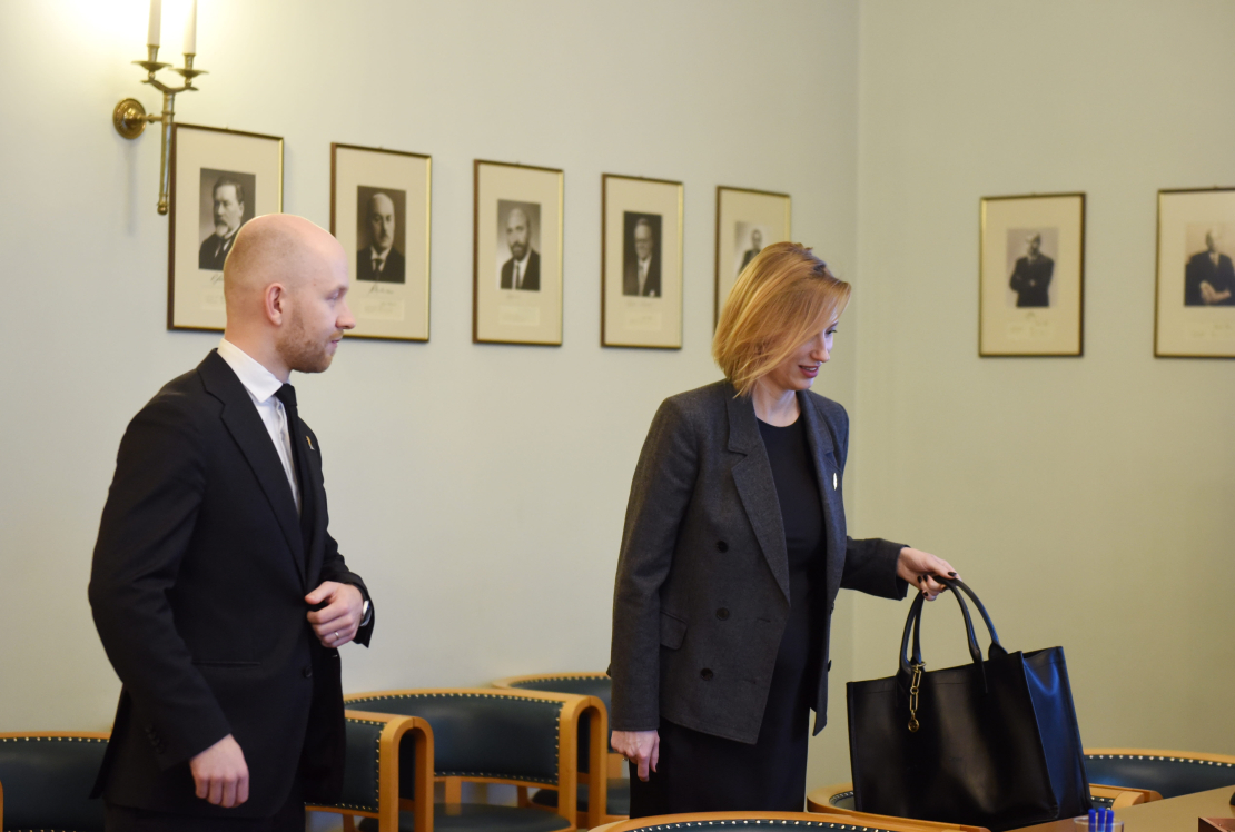 Andris Šuvajevs, Agnese Lāce. Sarunas par jaunās valdības izveidi.