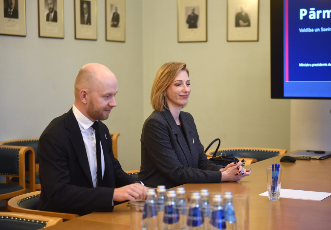 Andris Šuvajevs, Agnese Lāce. Sarunas par jaunās valdības izveidi.