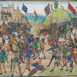 Kresī kauja 14. gs. franču miniatūrā.