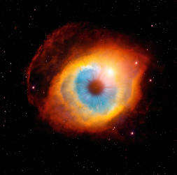 Heliksa miglāja jeb NGC 7293 attēls. Popkultūrā Heliksa miglājs dažkārt tiek dēvēts par "Dieva aci". Heliksa miglāja jeb NGC 7293 attēls. Popkultūrā Heliksa miglājs dažkārt tiek dēvēts par "Dieva aci".