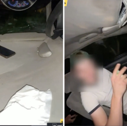 Interneta vidū nonācis video ar vairākiem jauniešiem, kuri veidoja reportāžu no avarējušas automašīnas. 