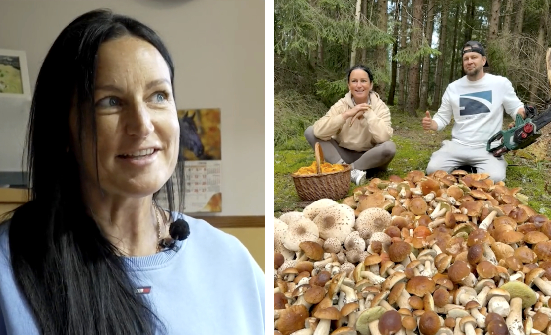 Sēņotāja Laura Liepiņa. Sēņotāja Laura Liepiņa.