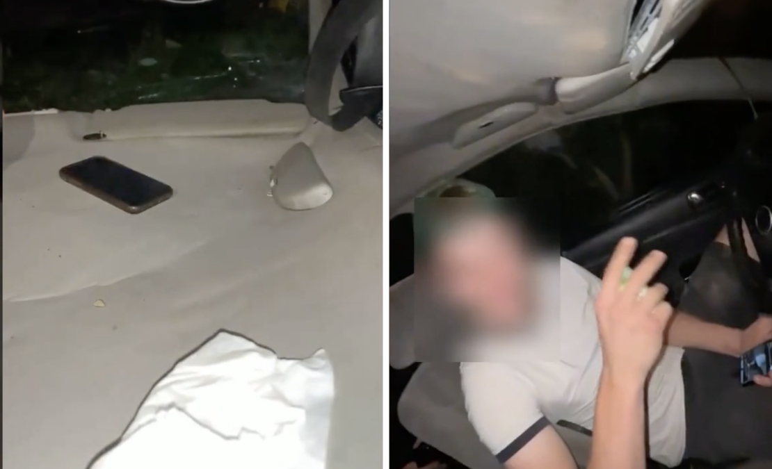 Interneta vidū nonācis video ar vairākiem jauniešiem, kuri veidoja reportāžu no avarējušas automašīnas. 