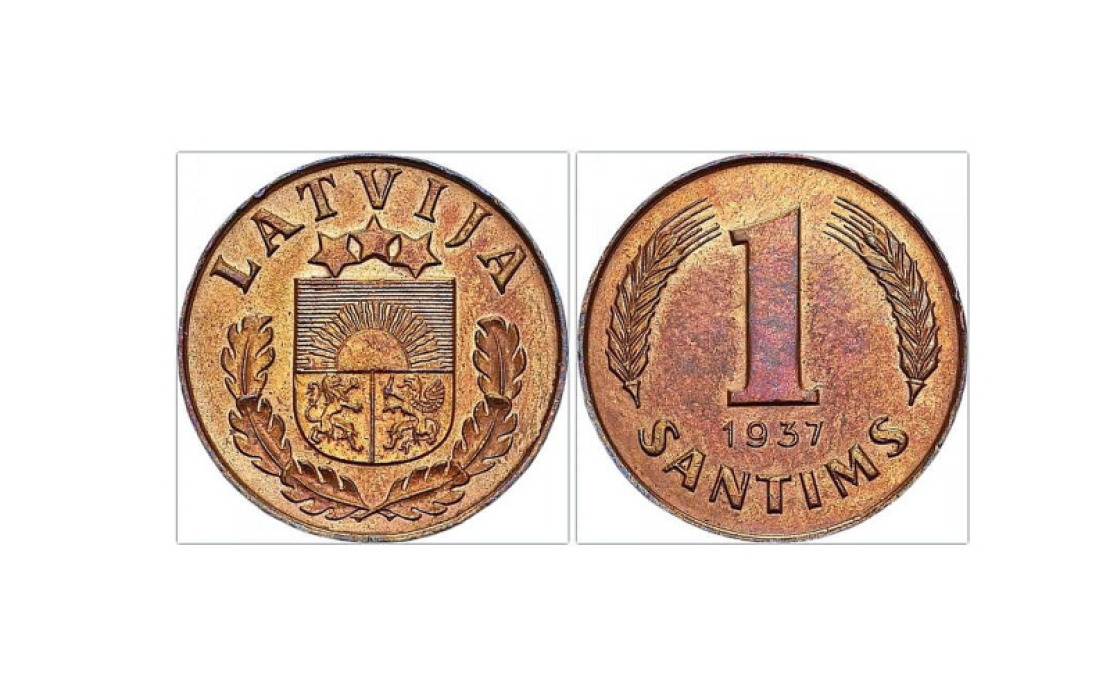 1937.–1939. gada parauga santīms.