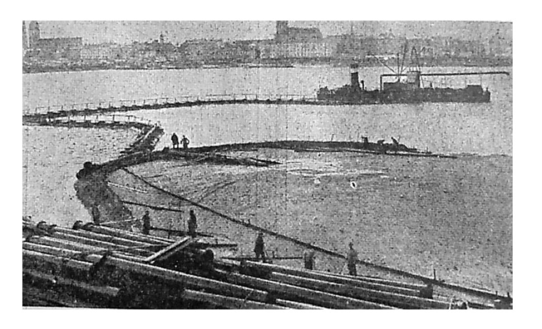 Zaķusalas pagarināšana 1926. gada oktobra vidū. Zaķusalas pagarināšana 1926. gada oktobra vidū.