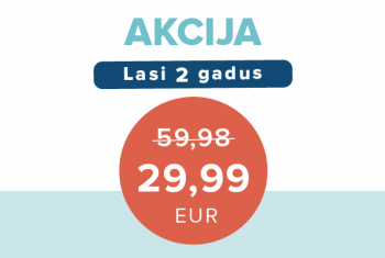 Lasi 2 gadi akcija produkts Lasi 2 gadi akcija produkts