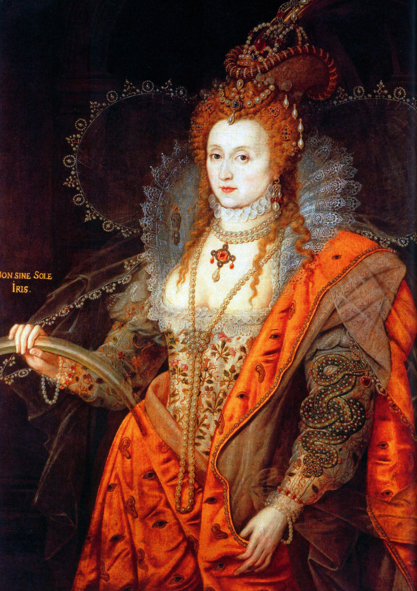 Lai arī 1600. gadā Elizabetei bija gandrīz 70 gadu, mākslinieku Īzaka Olivera vai Markusa Gīraerta Jaunākā gleznotajā “Varavīksnes portretā” viņa atveidota jaunības plaukumā ar nevainojami gludu ādu.