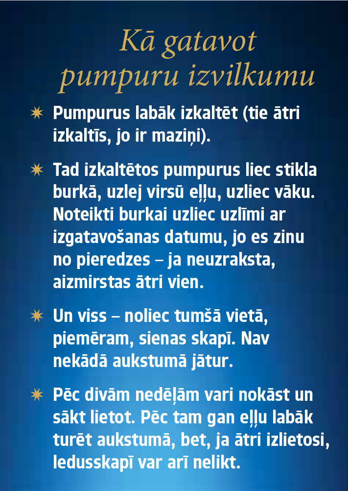 Pumpuru izvilkums.