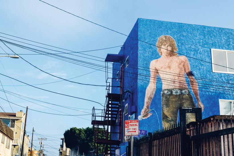 Džims Morisons – grafiti mākslinieka Ripa Kronka murālī Losandželosā.