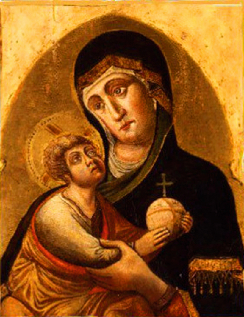Ap 1450. gadu gleznotā Antonio Vivarīni “Madonna”. 
