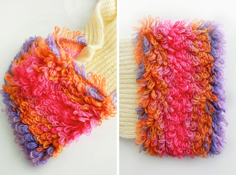 Šalles izmērs – 200x27 cm, kabatas dziļums – 20 cm un plecu daļa – 85 cm.