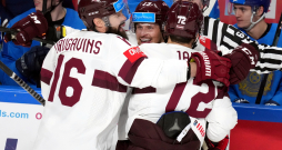 Pasaules hokeja čempionāta spēle starp Latvijas un Kazahstānas valstsvienībām ''Arēnā RĪga''.