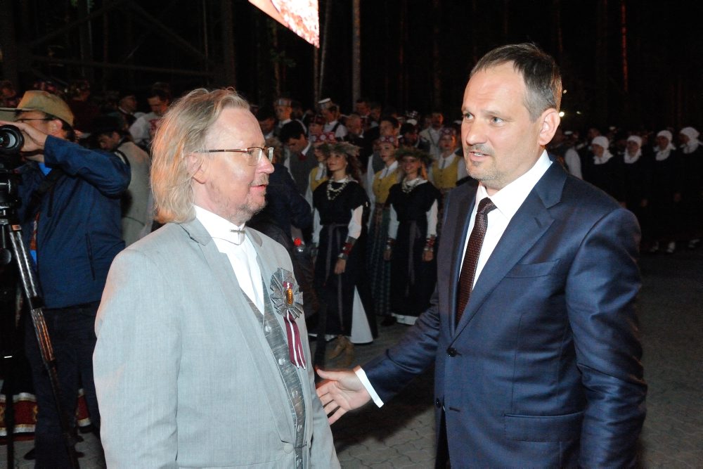 Dziesmu un deju svētku noslēguma koncerts "Kopā augšup". Ivars Cinkuss un Raimonds Tiguls.