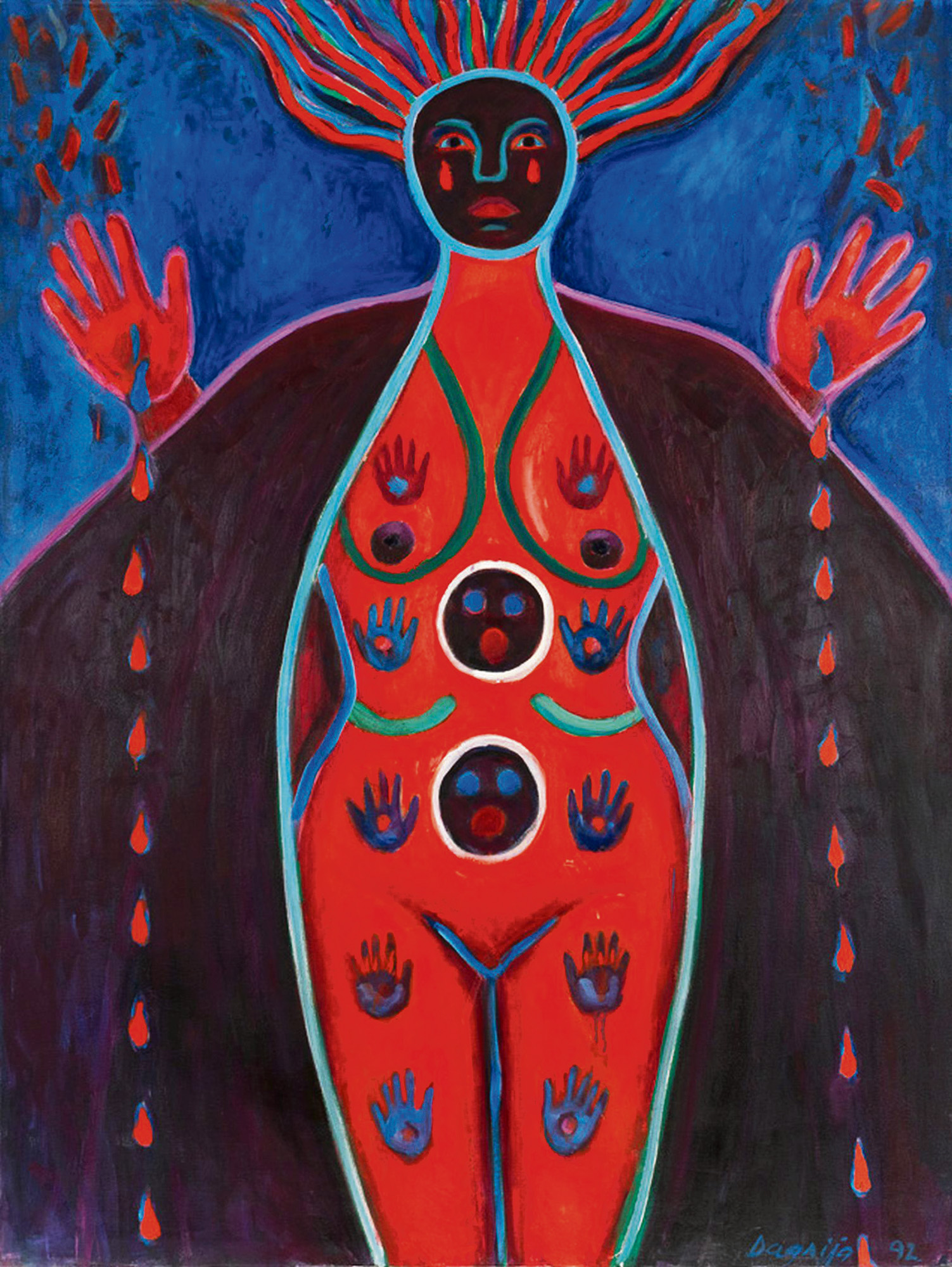 Daina Dagnija. "Mēdeja". 1992. Audekls, eļļa. Privātkolekcija.