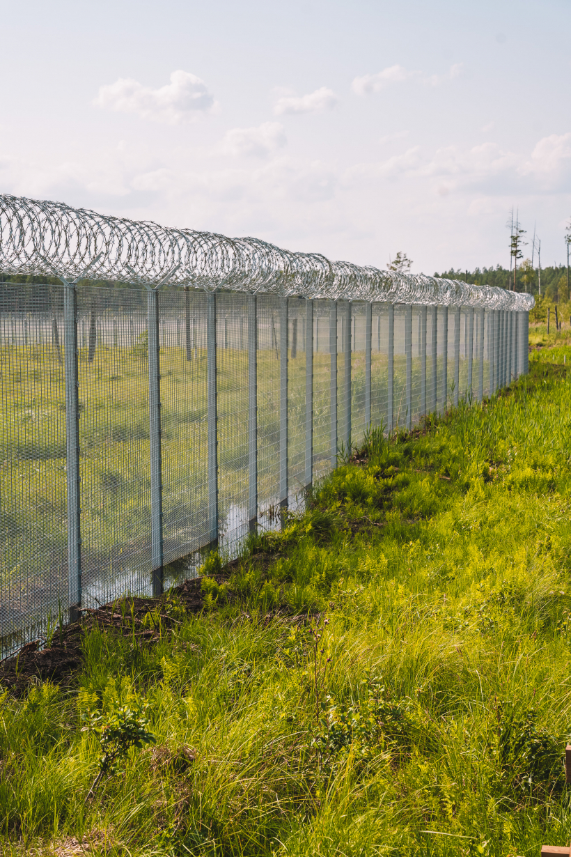 Latvijas un Baltkrievijas pierobeža. Robežžoga izbūve.