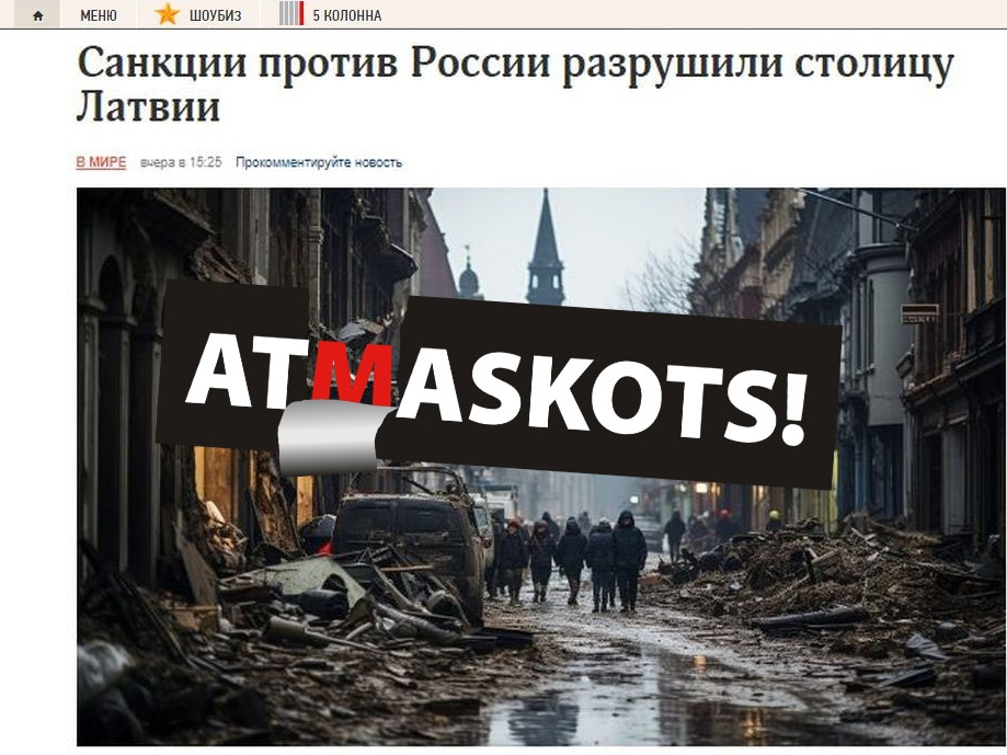 Kremļa propaganda gadiem stūrgalvīgi atkārto nostāstu, ka Baltija nespēja pastāvēt bez ekonomiskajiem sakariem ar Krieviju. "Sankcijas pret Krieviju ir sagrāvušas Latvijas galvaspilsētu," apgalvo vietne "Bloknot".