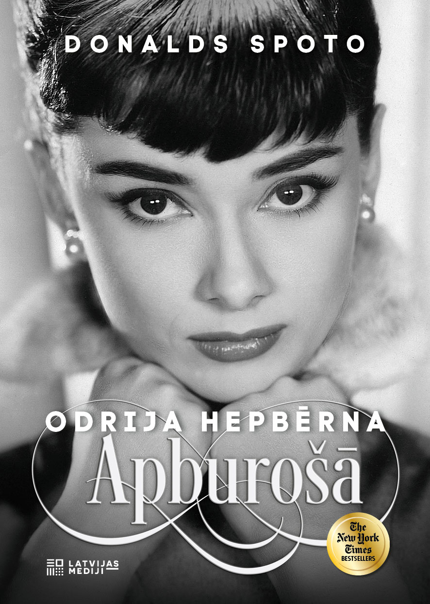 Odrijas Hepbērnas biogrāfija "Odrija Hepbērna. Apburošā". Vāka mākslinieciskais noformējums Indulis Martinsons. 
