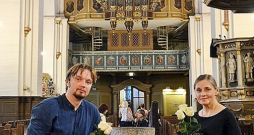 Orķestris "Rīga" diriģenta Aināra Rubiķa vadībā un Vita Kalnciema saspēlējās Rīgas Domā.