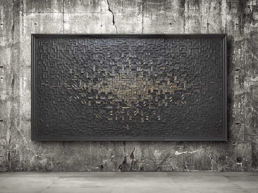 Biennāles ietvaros būs apskatāmi gan vietējo, gan ārvalstu mākslinieku darbi. Attēlā: Ata Šnēveļa darbs "Pilnmēness atspīdums tumšā ūdenī."