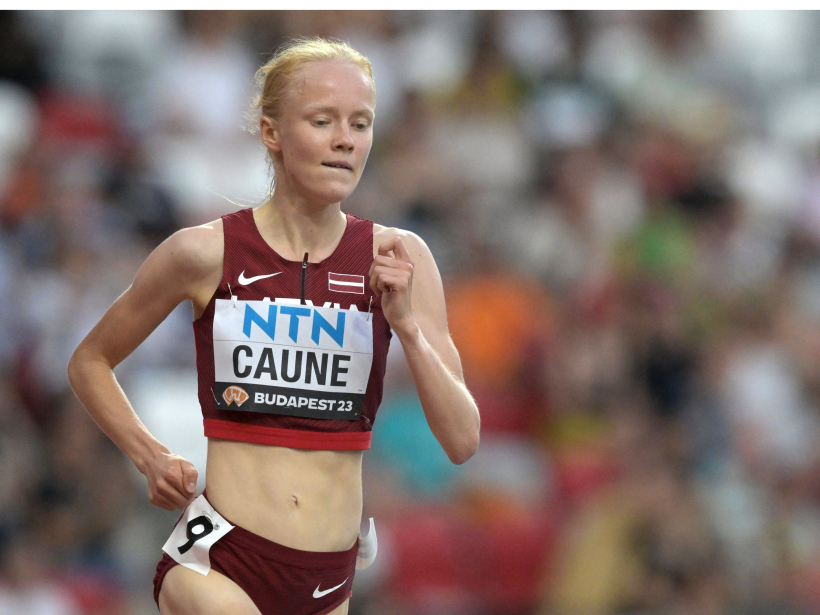 Agate Caune Budapeštā pasaules čempionātā vieglatlētikā.