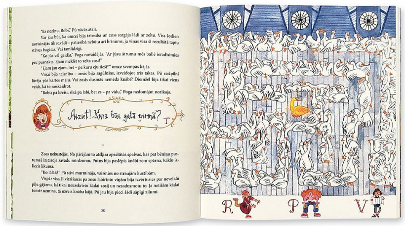 Elīnas Brasliņas ilustrācijas Luīzes Pastores grāmatai "Slepenā parole. Izlaušanās no pils".